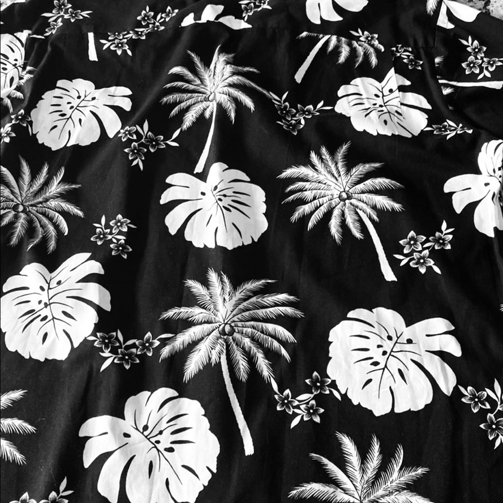 Hilo Hattie Hawaiian Shirt Palm Trees P3